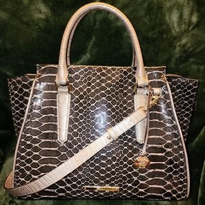 BRAHMIN Priscilla Large Ladies Satchel. All Embossed Leather. NWT. RARE